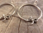 Preview: Schleifen Ohrringe Vintage Optik Ribbon Kreis